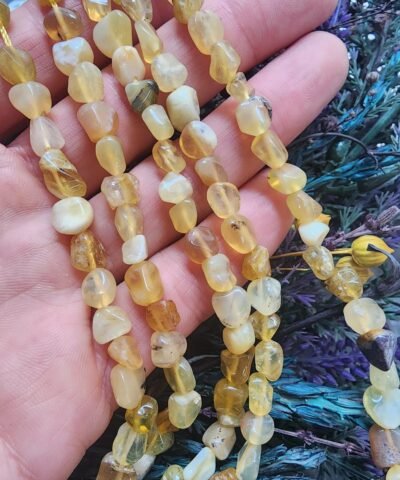 Sarı Opal Doğal Taş Dizi Amorf Şekilli