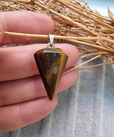 Sarkac Dogal Tas Kolye Ucu Kaplan Goz