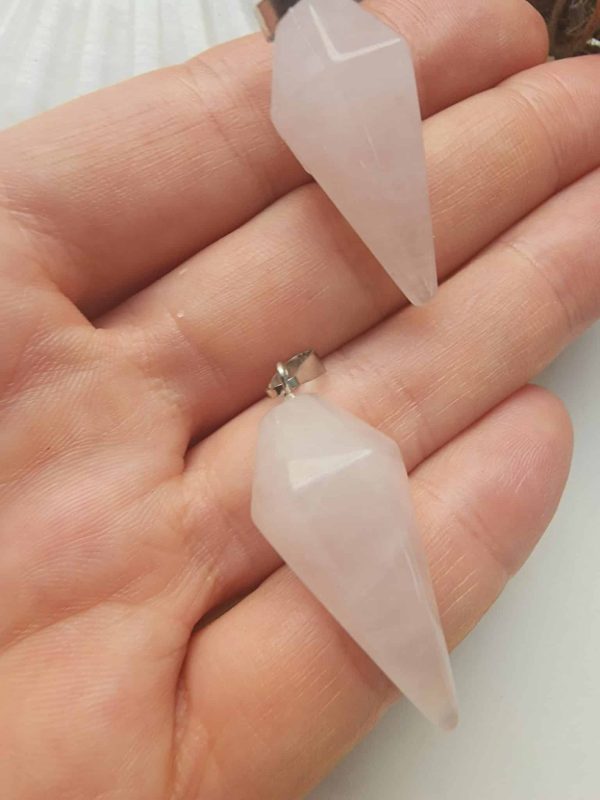 Sarkac Pembe Kuvars Tasi Kolye Ucu 3