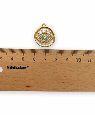 Sedef Mineli Zirkon Tasli Goz Kolye Ucu