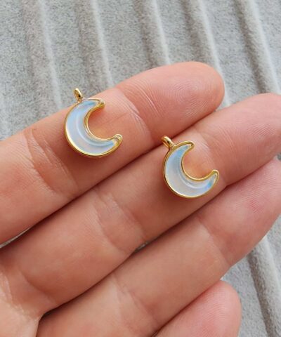 Sedef Taşlı Ay Kolye Ucu - 501