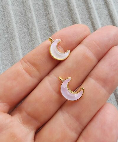 Sedef Taşlı Ay Kolye Ucu - 502