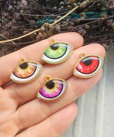 Seramik Görünümlü Göz Kolye Ucu