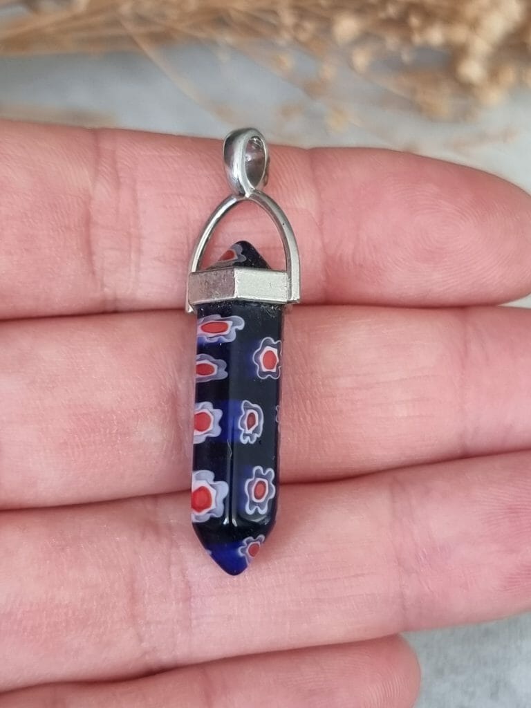 Seramik Pandul Dogal Tas Kolye Ucu 3