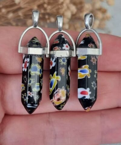 Seramik Pandul Dogal Tas Kolye Ucu 4