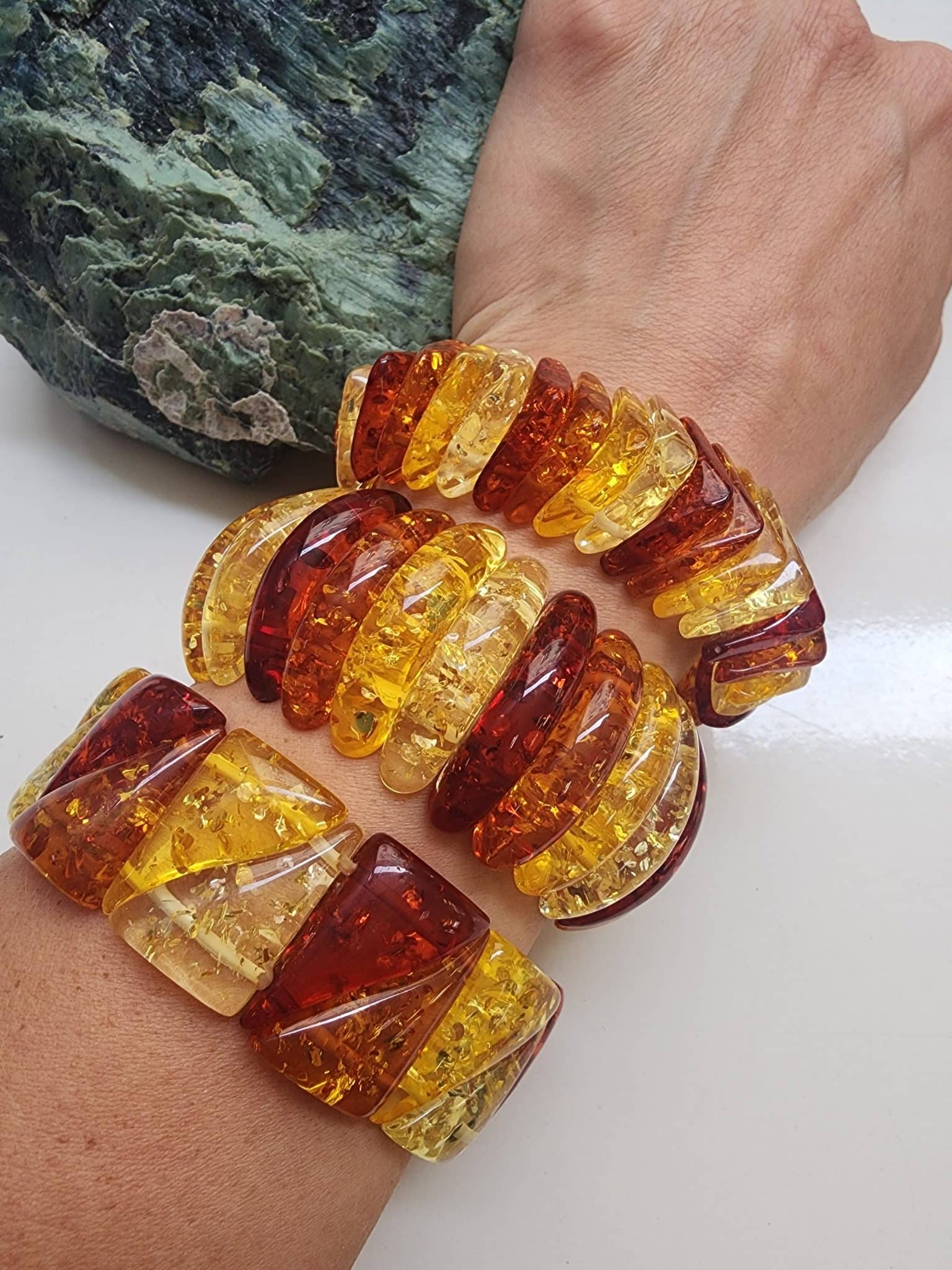 Sıkma Kehribar Bileklik