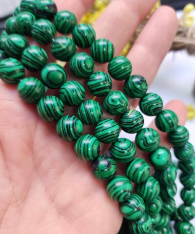 Sıkma Malakit Doğal Taş - 10 MM