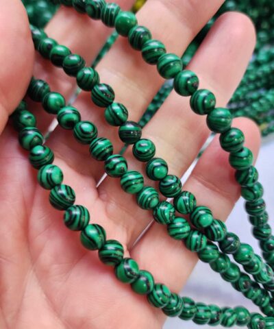 Sıkma Malakit Doğal Taş - 6 MM