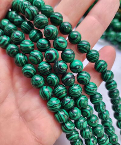 Sıkma Malakit Doğal Taş - 8 MM