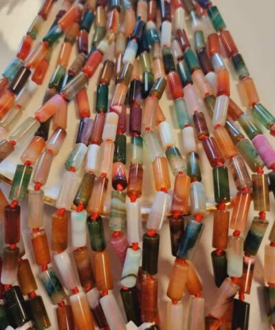 Silindir Akik Dogal Tas Dizi 2