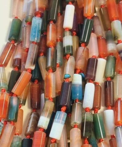 Silindir Akik Dogal Tas Dizi 4