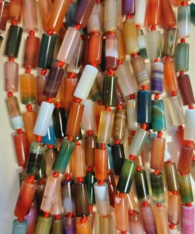 Silindir Akik Dogal Tas Dizi 5