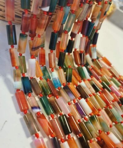 Silindir Akik Dogal Tas Dizi 7