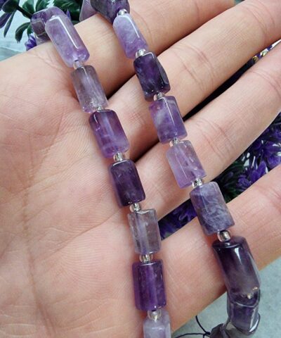 Silindir Ametist Dogal Tas Dizi 2