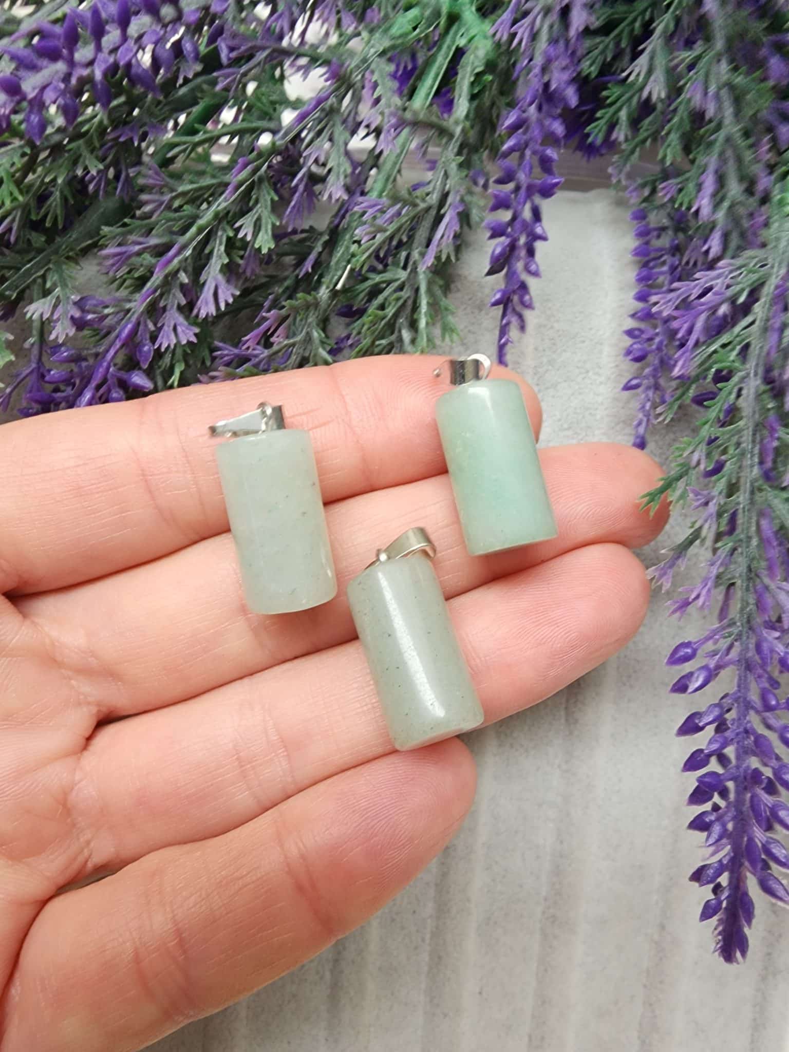 Silindir Aventurin Tasi Kolye Ucu 2