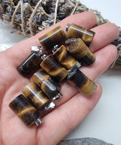 Silindir Kolye Ucu Kaplan Gozu Tasi 2