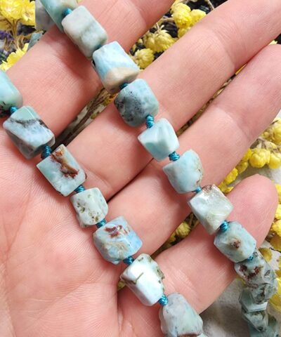 Silindir Larimar Doğal Taş