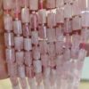 Silindir Pembe Kuvars Dogal Tas Dizi 5