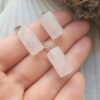 Silindir Pembe Kuvars Tasi Kolye Ucu