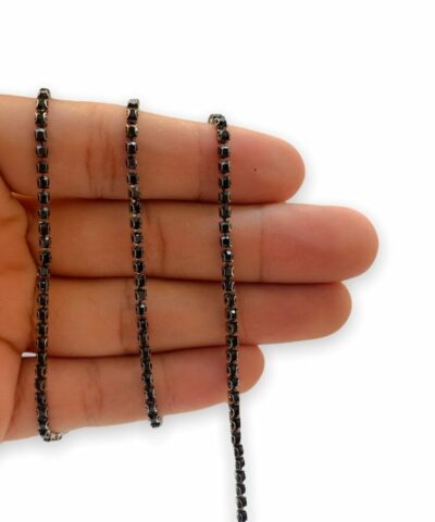 Sira Tasli Siyah Serit Kristal 3