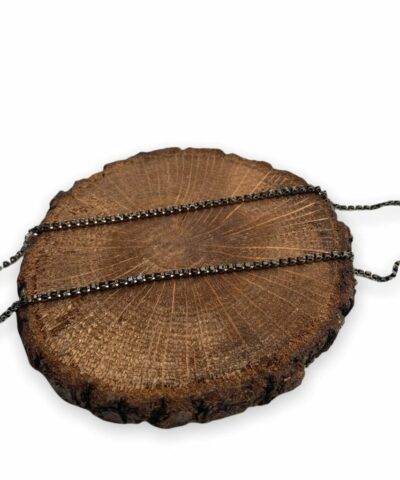 Sira Tasli Siyah Serit Kristal