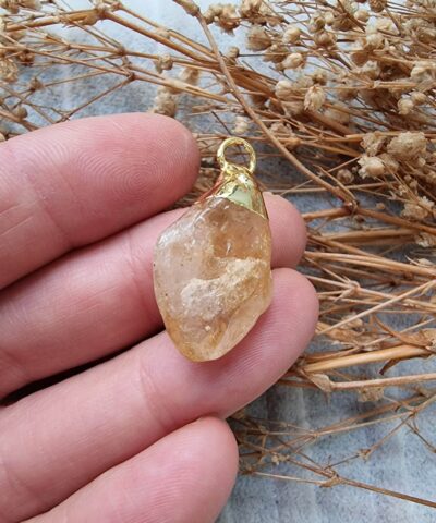 Sitrin Dogal Tas Kolye Ucu