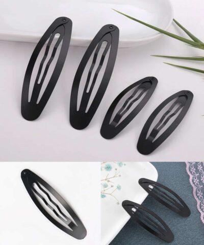 Siyah Renkli Oval Çıt Çıt Toka