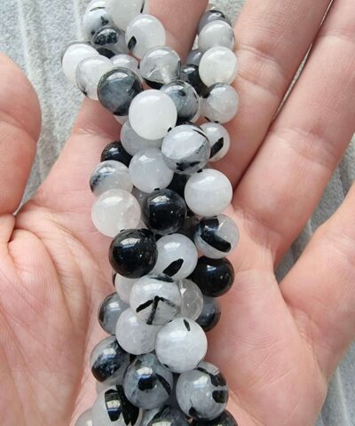 Siyah Rutil Kuvars Dogal Tas Dizi 8 Mm 2