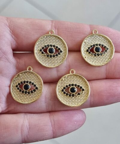 Siyah Zirkon Tasli Goz Kolye Ucu 2