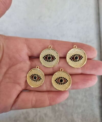 Siyah Zirkon Tasli Goz Kolye Ucu