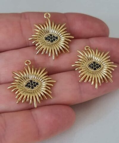 Siyah Zirkon Tasli Premium Kolye Ucu Taki Aparati 2