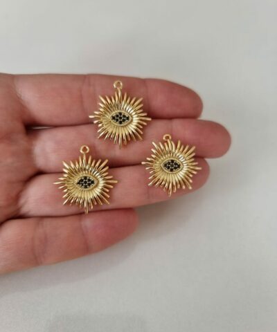 Siyah Zirkon Tasli Premium Kolye Ucu Taki Aparati 3