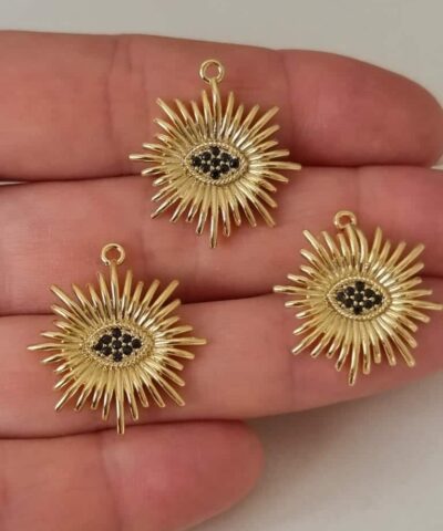 Siyah Zirkon Tasli Premium Kolye Ucu Taki Aparati