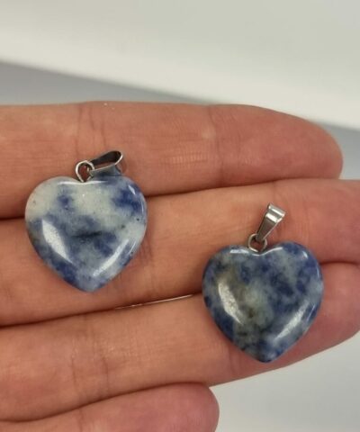 Sodalit Kalp Dogal Tas Kolye Ucu 4