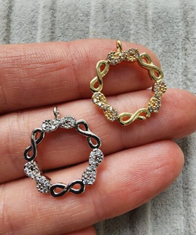 Sonsuzluk Cemberi Zirkon Tasli Kolye Ucu 2