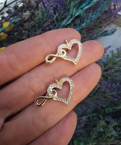 Sonsuzluk Ve Kalp Zirkon Tasli Kolye Ucu 5