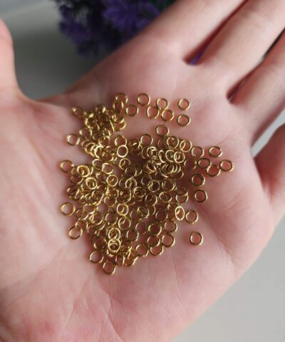 Stainless Steel 4 Mm Celik Halka Gold