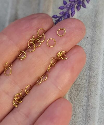 Stainless Steel 5 Mm Celik Halka Gold