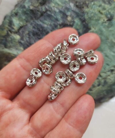 Taşlı Rondela Gümüş - 6 MM