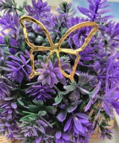 Telkari Kelebek Altin Renk Kolye Ucu