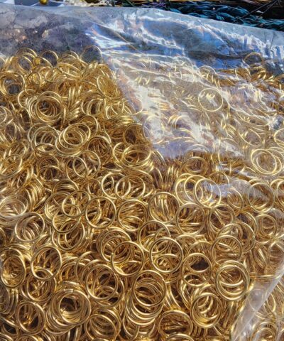 Toptan Kalın Etli Metal Halka Gold 100 Gr - 10 MM