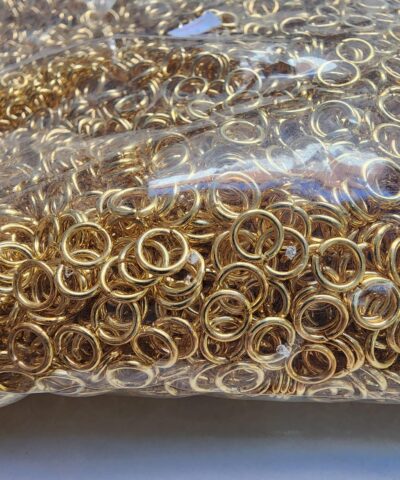 Toptan Kalın Etli Metal Halka Gold 100 Gr - 6 MM