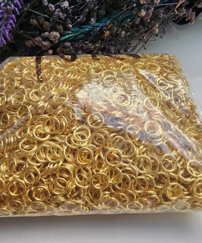 Toptan Kalın Etli Metal Halka Gold 100 Gr - 8 MM