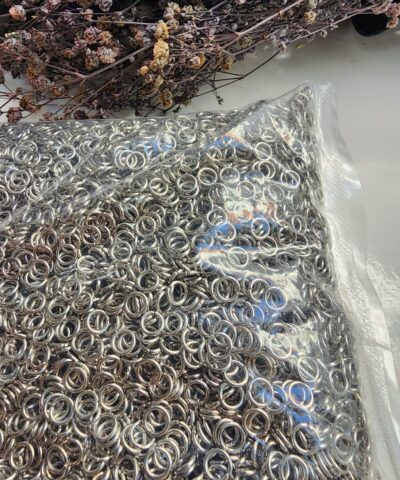 Toptan Kalın Etli Metal Halka Gümüş 100 Gr - 6 MM