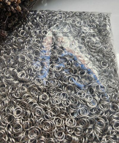 Toptan Kalın Etli Metal Halka Gümüş 100 Gr - 8 MM