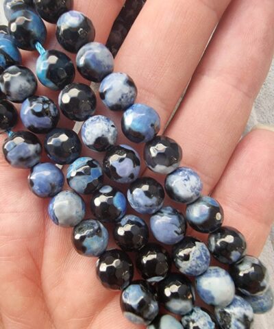 Turkuaz Akik Dogal Tas Faset Kesim 8 Mm