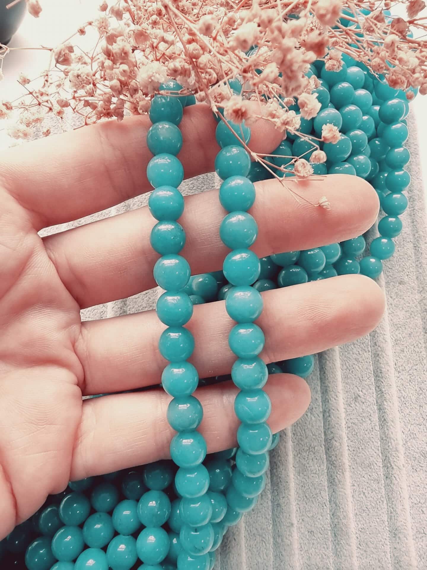 Turkuaz Ceyt Dogal Tas 8 Mm 3