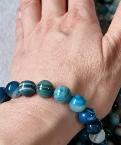 Turkuaz Damarli Akik Dogal Tas 10 Mm 3