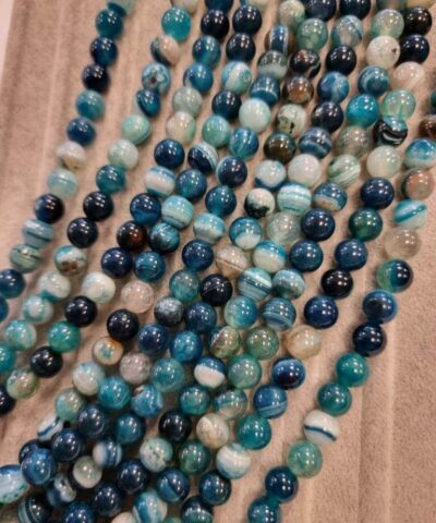 Turkuaz Damarli Akik Dogal Tas