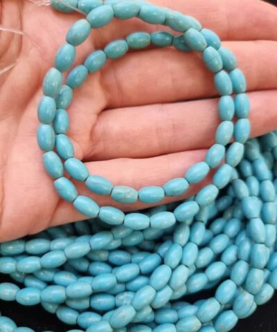 Turkuaz Dogal Tas Arpa Kesim 5x8 Mm 3